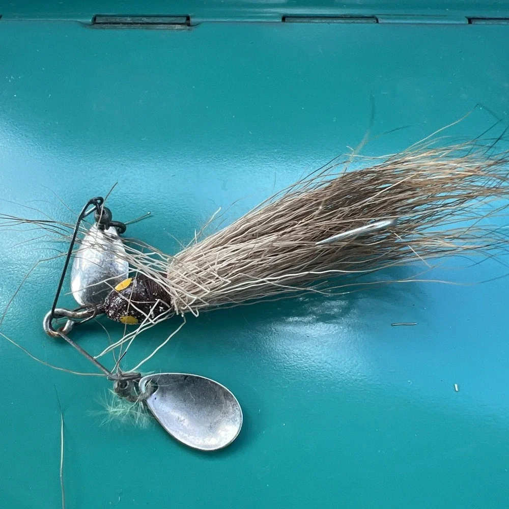 Vintage Horsehair/Bucktail Twin Spinner Lure